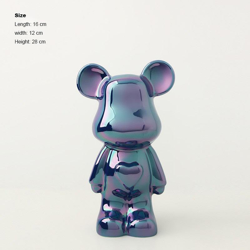 Hom & Ember – Ceramic Heart Bear Figurine - Hom & Ember