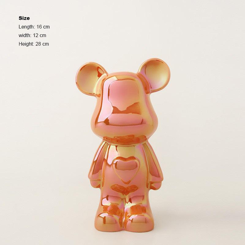 Hom & Ember – Ceramic Heart Bear Figurine - Hom & Ember