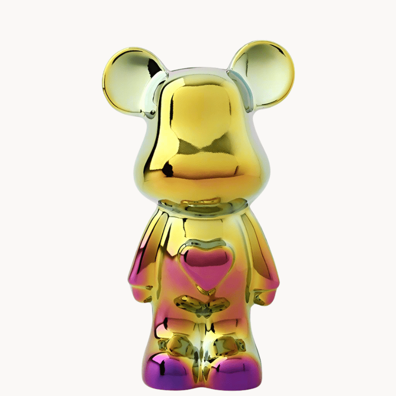 Hom & Ember – Ceramic Heart Bear Figurine - Hom & Ember