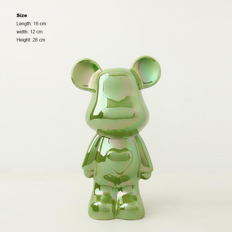 Hom & Ember – Ceramic Heart Bear Figurine - Hom & Ember