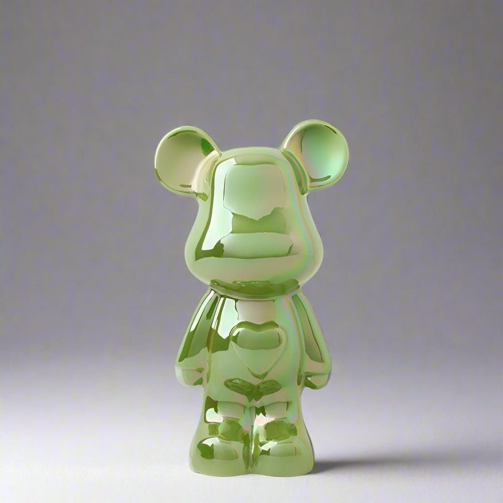 Hom & Ember – Ceramic Heart Bear Figurine - Hom & Ember