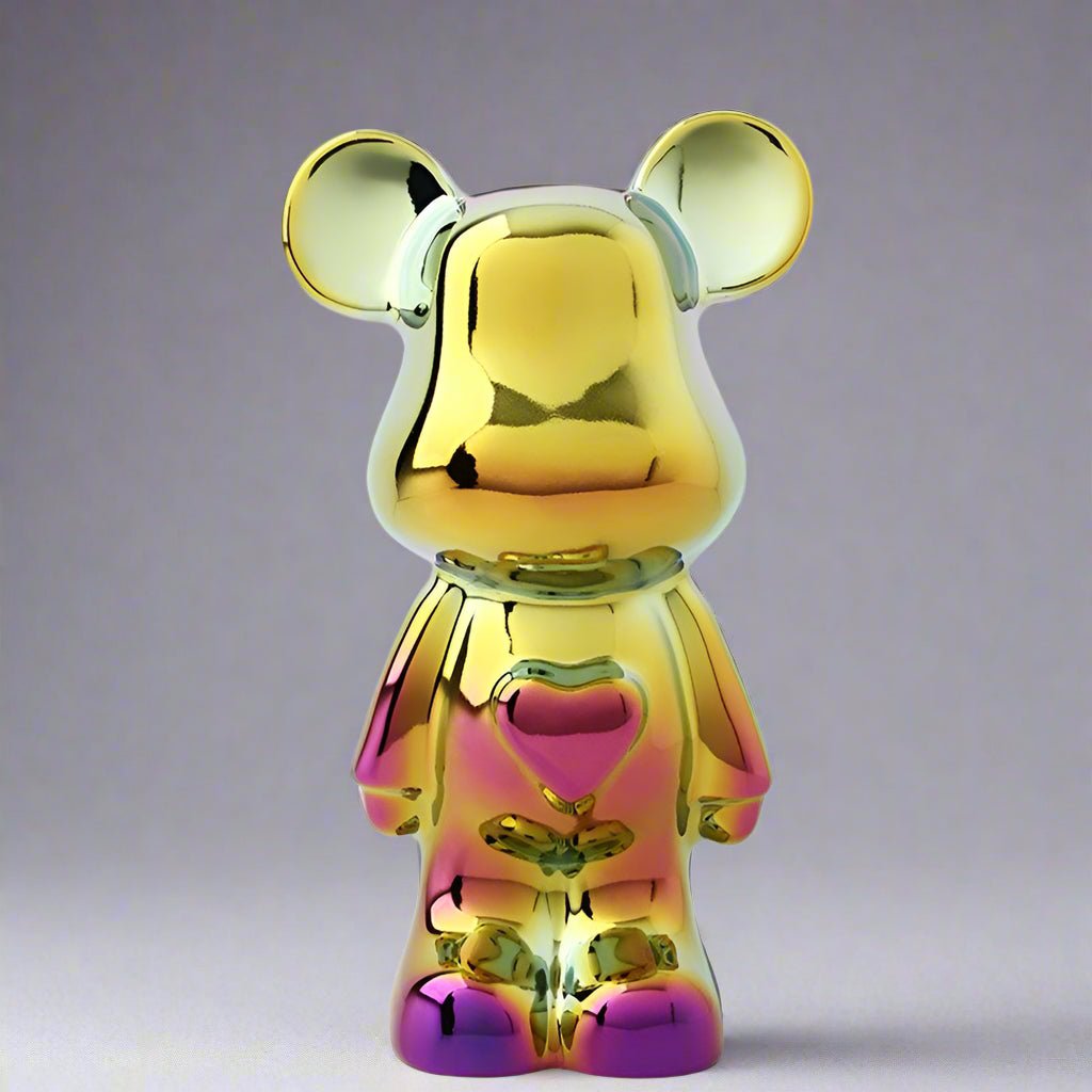 Hom & Ember – Ceramic Heart Bear Figurine - Hom & Ember