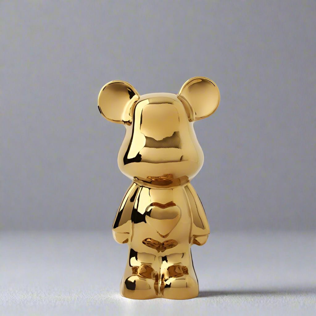 Hom & Ember – Ceramic Heart Bear Figurine - Hom & Ember