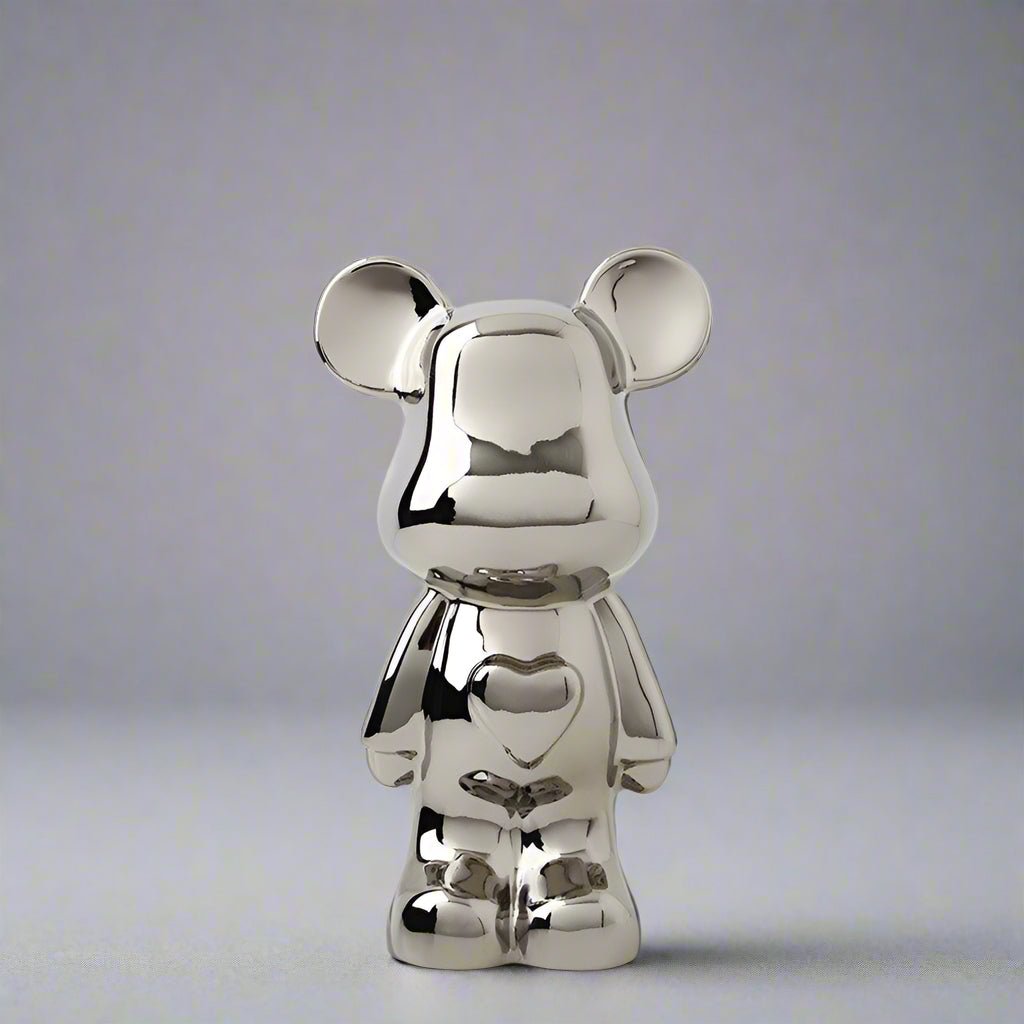 Hom & Ember – Ceramic Heart Bear Figurine - Hom & Ember