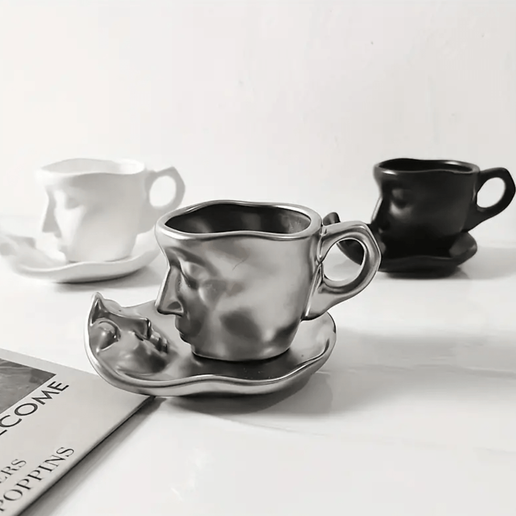 Hom & Ember – Ceramic Kissing Coffee Set - Hom & Ember