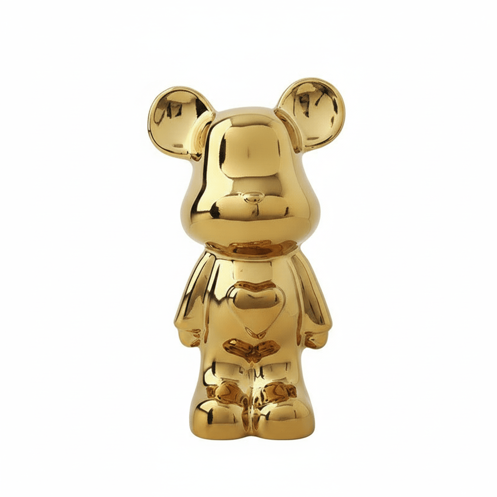 Hom & Ember – Charming Ceramic Bear Sculpture in Elegant Tones for a Touch of Whimsy - Hom & Ember