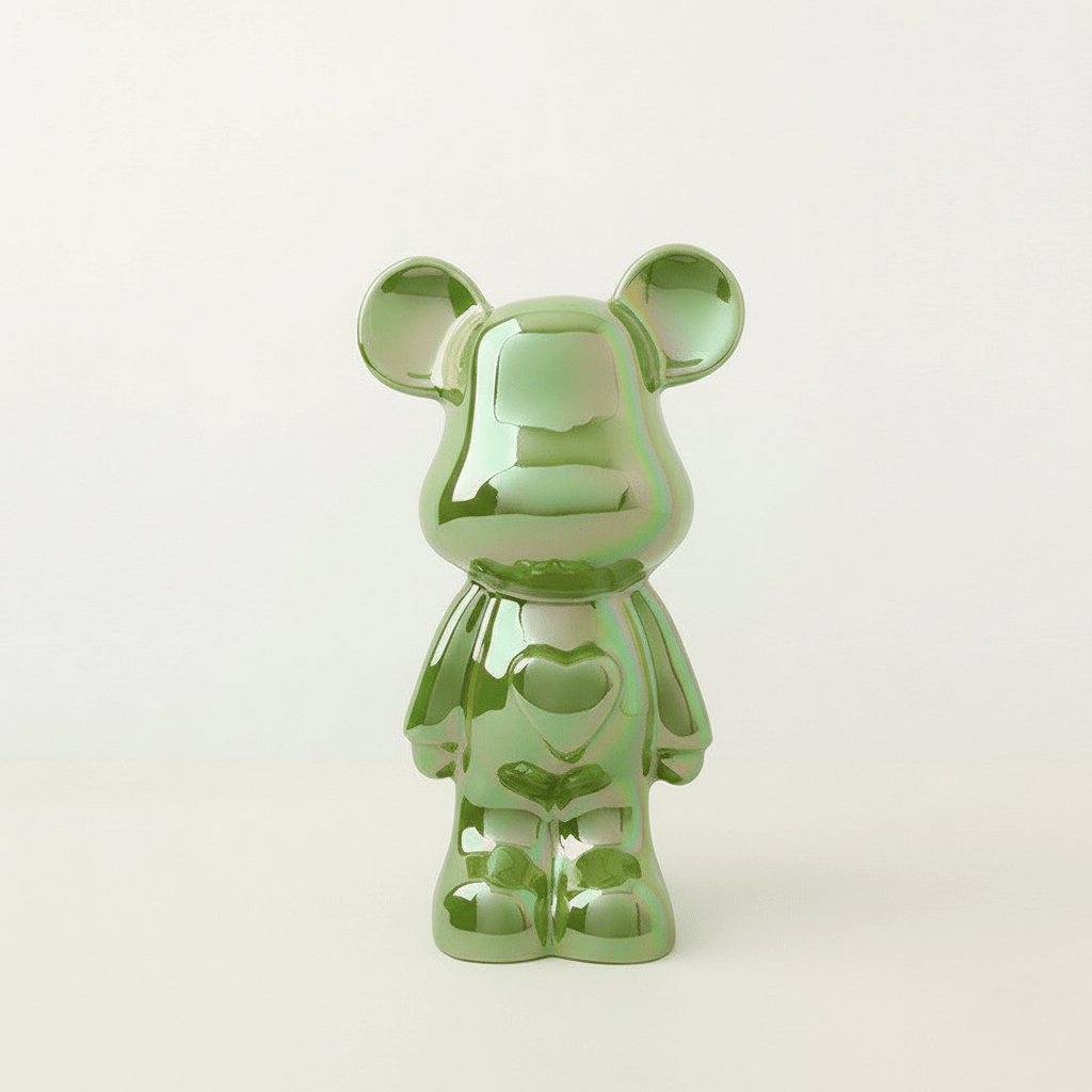 Hom & Ember – Charming Ceramic Bear Sculpture in Elegant Tones for a Touch of Whimsy - Hom & Ember