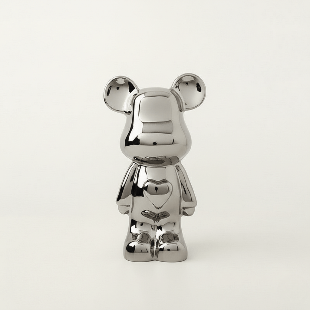 Hom & Ember – Charming Ceramic Bear Sculpture in Elegant Tones for a Touch of Whimsy - Hom & Ember