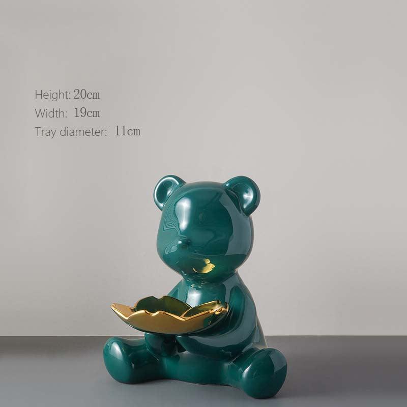 Hom & Ember – Chrome Bear Key Holder Decor - Hom & Ember