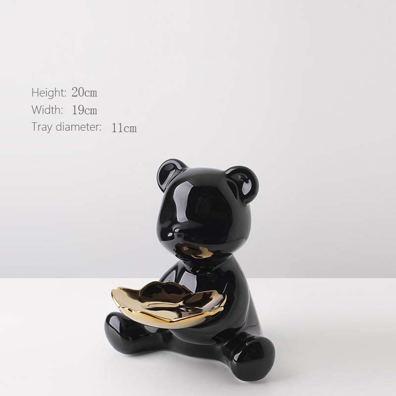 Hom & Ember – Chrome Bear Key Holder Decor - Hom & Ember