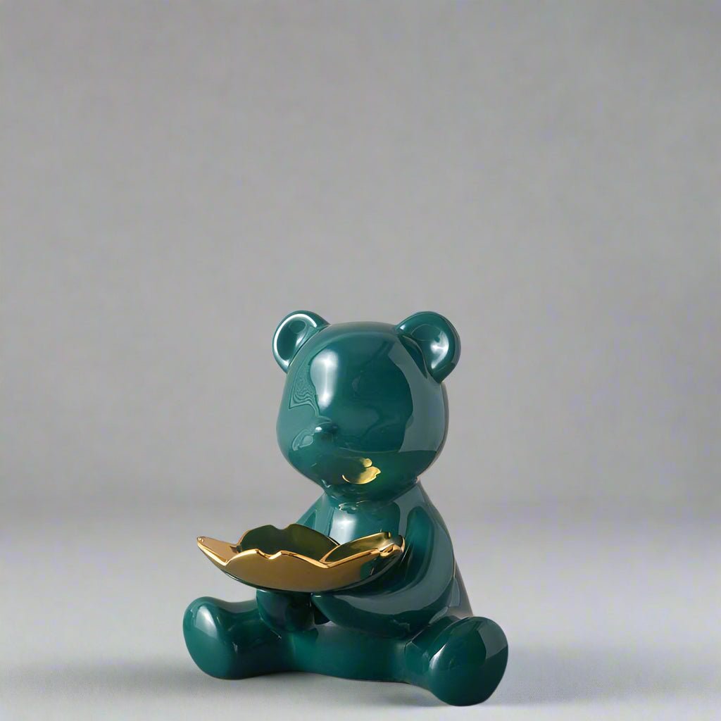 Hom & Ember – Chrome Bear Key Holder Decor - Hom & Ember