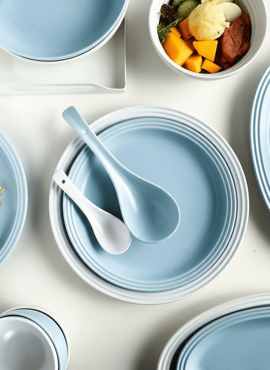 Hom & Ember – Classic European Rim Ceramic Dinner Plate for a Timeless Table Setting - Hom & Ember