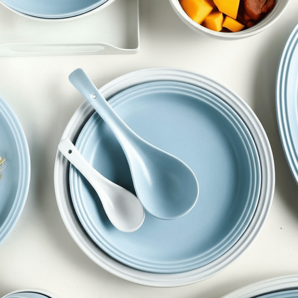 Hom & Ember – Classic European Rim Ceramic Dinner Plate for a Timeless Table Setting - Hom & Ember