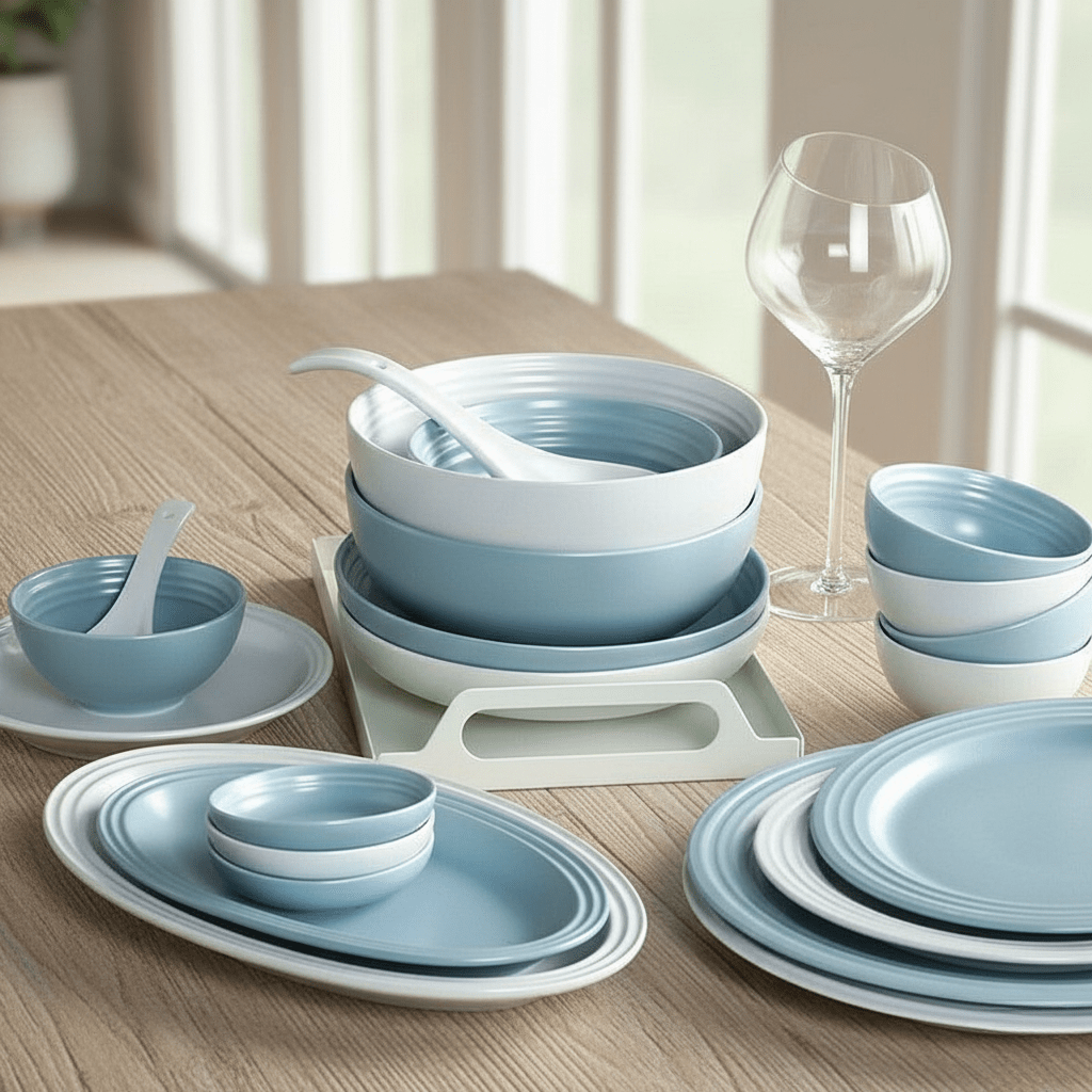 Hom & Ember – Classic European Rim Ceramic Dinner Plate for a Timeless Table Setting - Hom & Ember