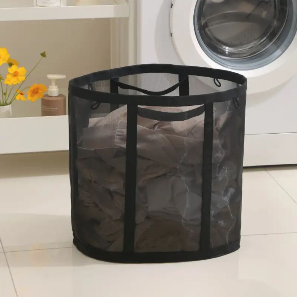 Hom & Ember – Collapsible Mesh Laundry Basket for a Stylish and Organised Home - Hom & Ember