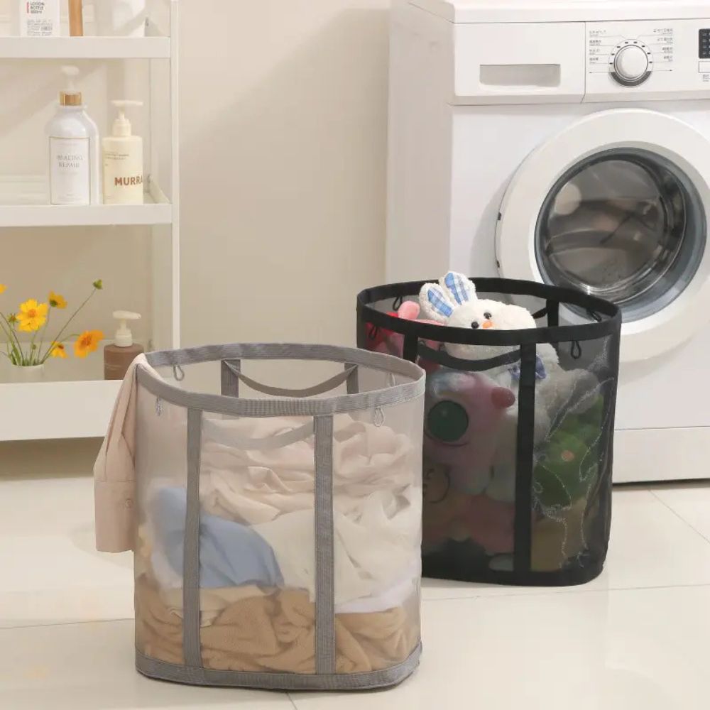Hom & Ember – Collapsible Mesh Laundry Basket for a Stylish and Organised Home - Hom & Ember