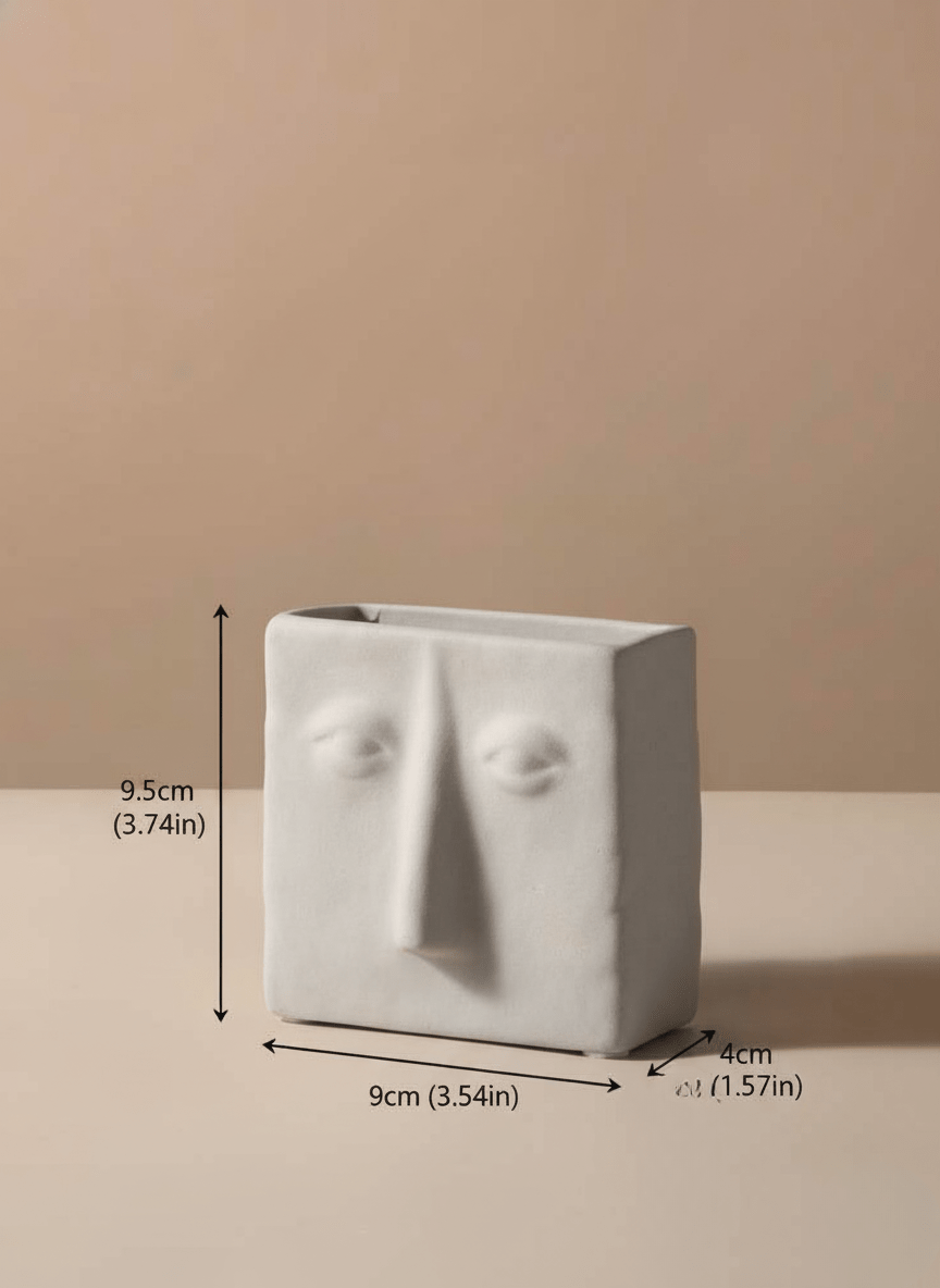 Hom & Ember – Contemporary Abstract Face Vase for a Stylish Home Decor - Hom & Ember