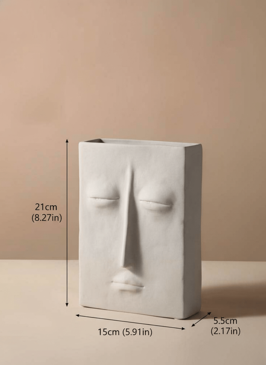 Hom & Ember – Contemporary Abstract Face Vase for a Stylish Home Decor - Hom & Ember