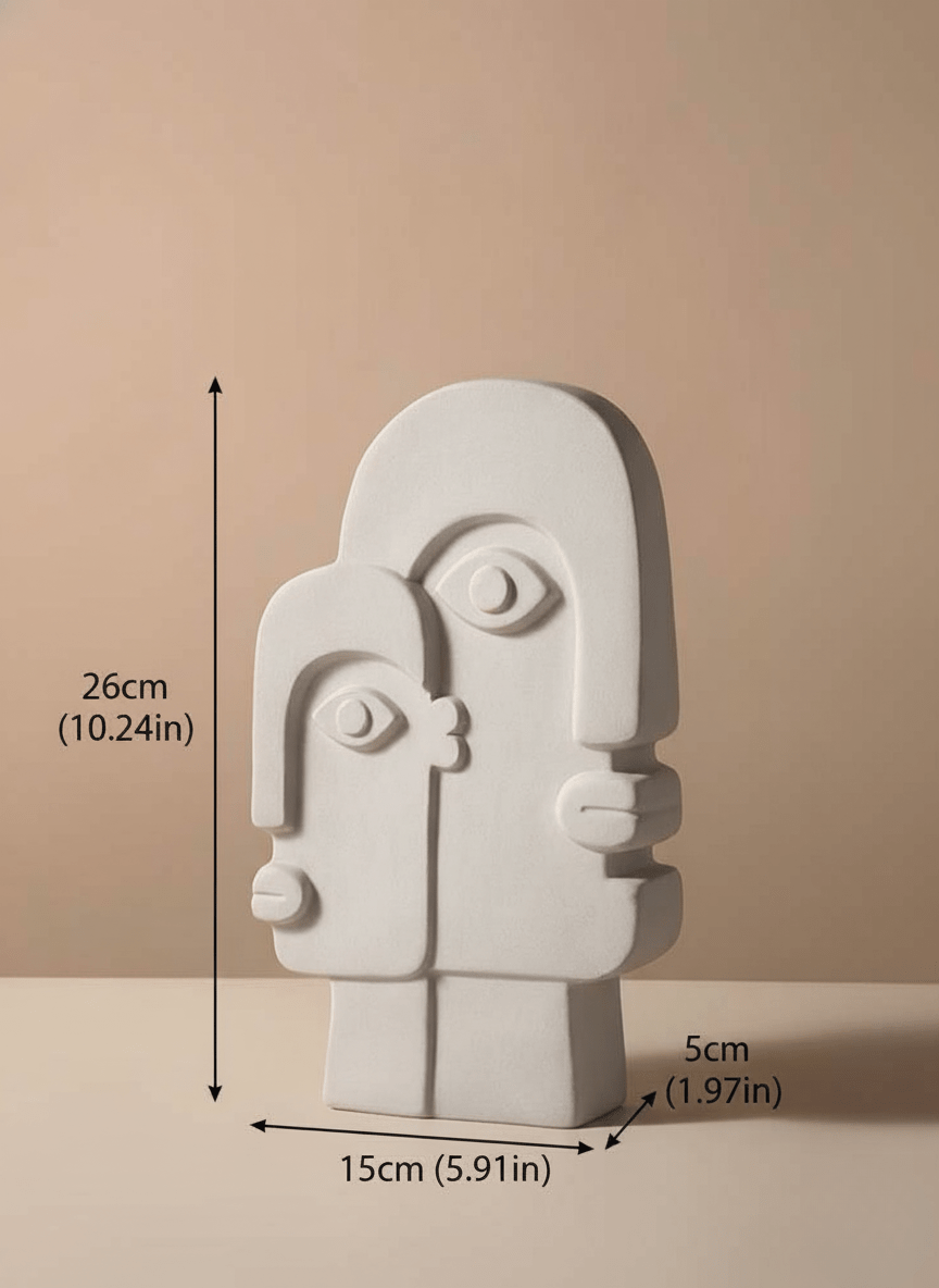 Hom & Ember – Contemporary Abstract Face Vase for a Stylish Home Decor - Hom & Ember