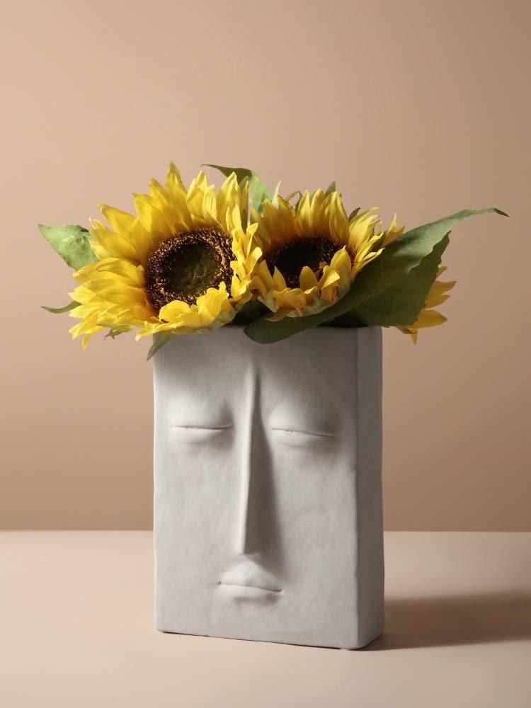 Hom & Ember – Contemporary Abstract Face Vase for a Stylish Home Decor - Hom & Ember
