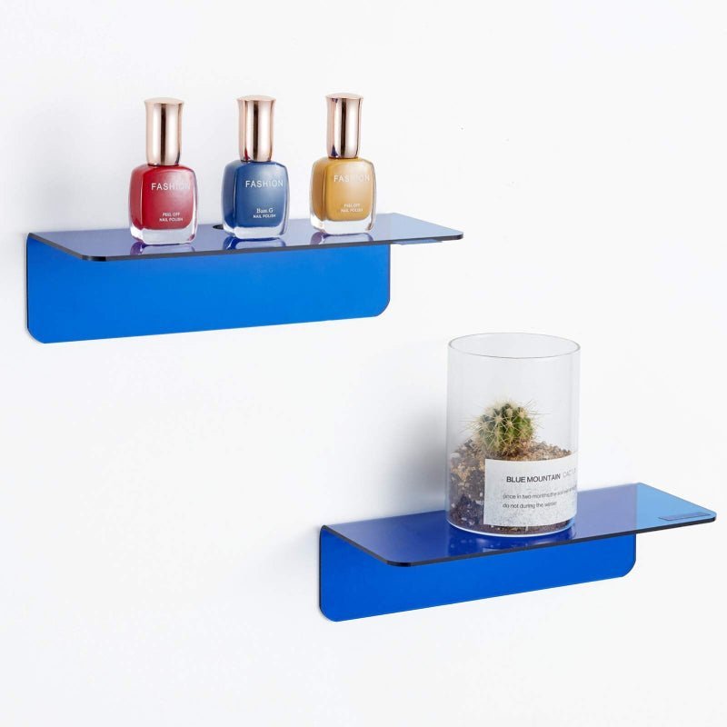 Hom & Ember – Contemporary Floating Wall Shelves in Vibrant Acrylic for a Stylish Touch - Hom & Ember