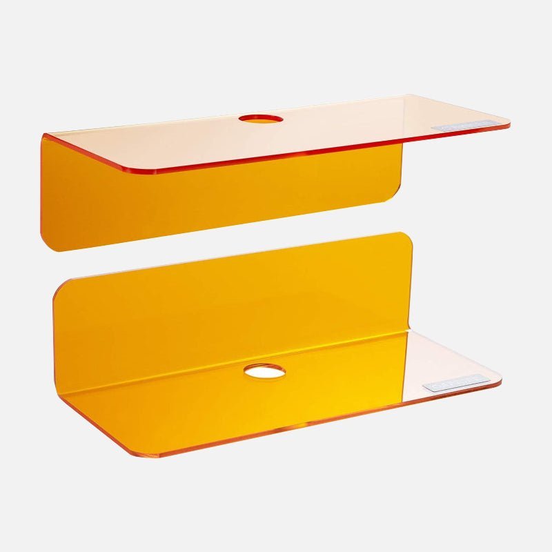 Hom & Ember – Contemporary Floating Wall Shelves in Vibrant Acrylic for a Stylish Touch - Hom & Ember