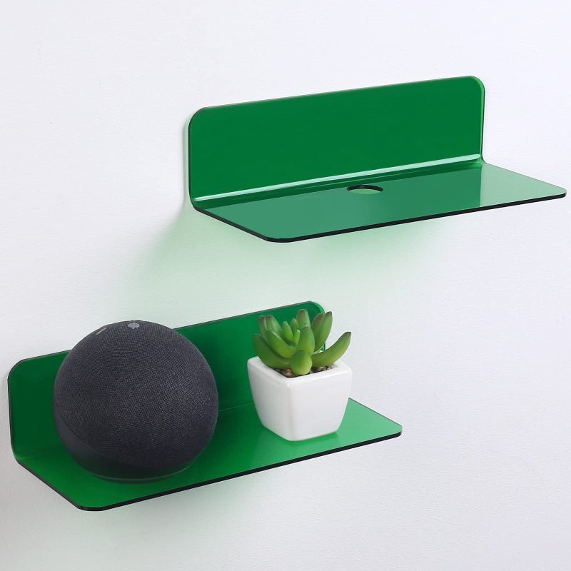 Hom & Ember – Contemporary Floating Wall Shelves in Vibrant Acrylic for a Stylish Touch - Hom & Ember