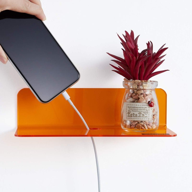 Hom & Ember – Contemporary Floating Wall Shelves in Vibrant Acrylic for a Stylish Touch - Hom & Ember