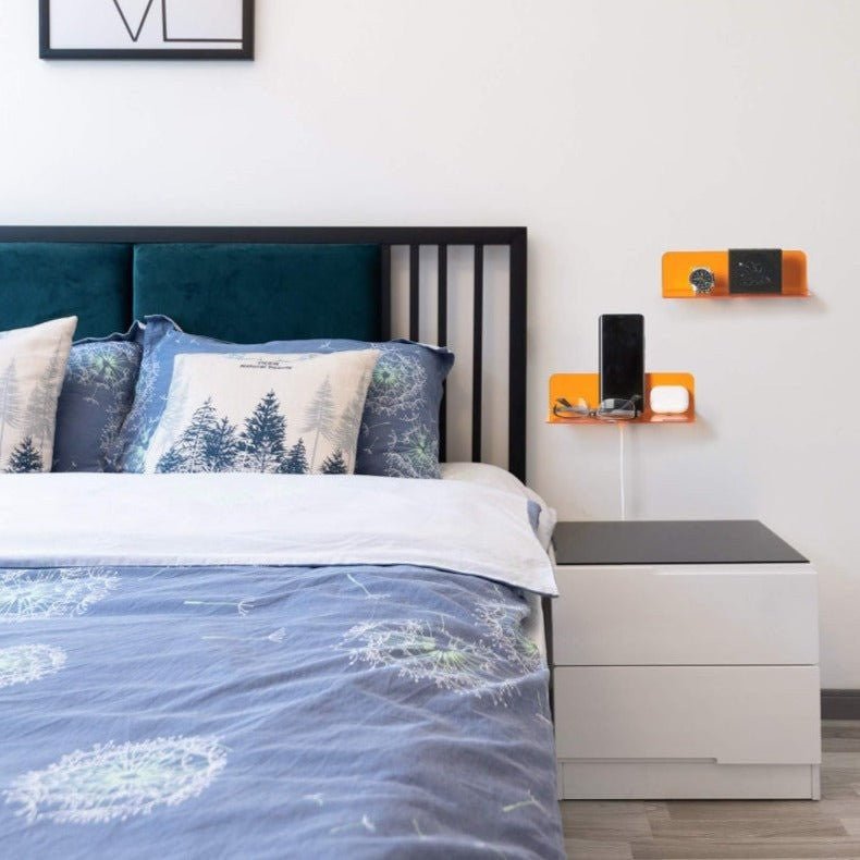 Hom & Ember – Contemporary Floating Wall Shelves in Vibrant Acrylic for a Stylish Touch - Hom & Ember