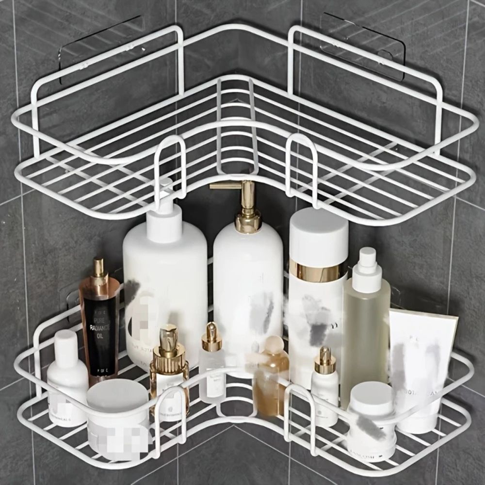Hom & Ember – Corner Shower Caddy for Bathroom Storage, Perfect for a Chic and Organised Space - Hom & Ember