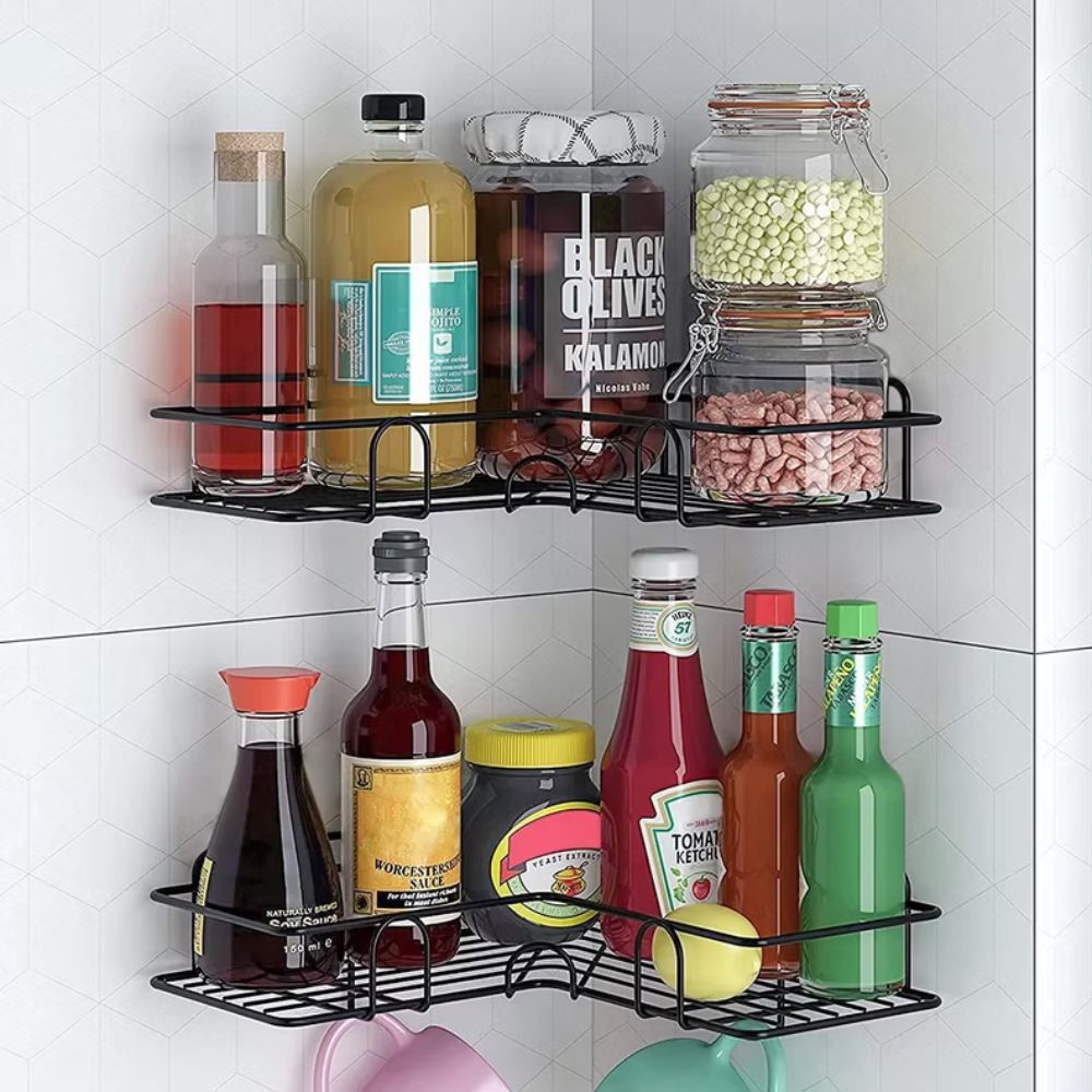 Hom & Ember – Corner Shower Caddy for Bathroom Storage, Perfect for a Chic and Organised Space - Hom & Ember