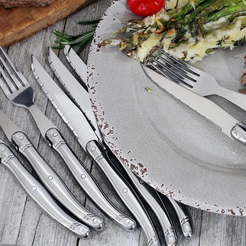 Hom & Ember – Elegant 24 - Piece Stainless Steel Cutlery Set for Stylish Dining and Refined Table Setting - Hom & Ember