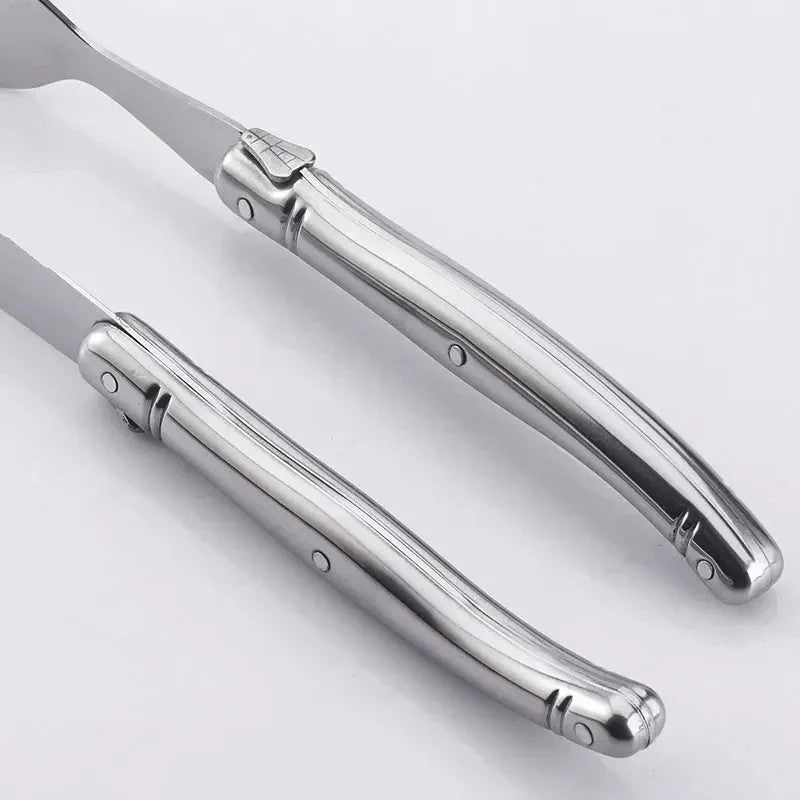 Hom & Ember – Elegant 24 - Piece Stainless Steel Cutlery Set for Stylish Dining and Refined Table Setting - Hom & Ember