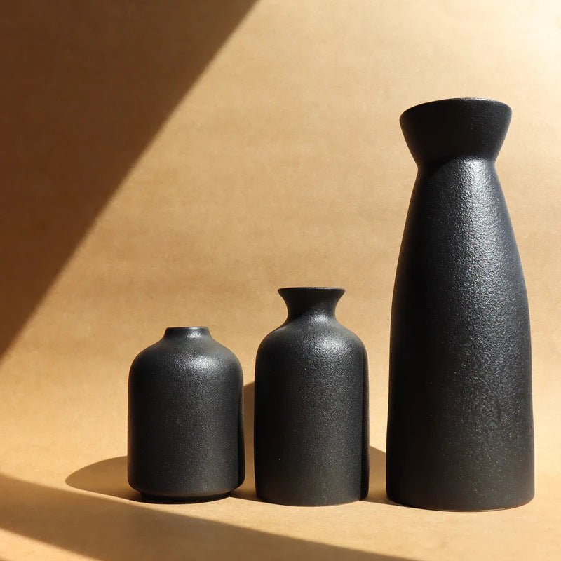 Hom & Ember – Elegant 3 - Piece Ceramic Vase Set - Hom & Ember