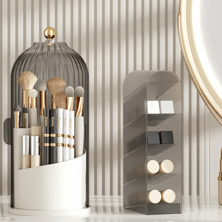 Hom & Ember – Elegant 360° Rotating Acrylic Organiser for a Sophisticated Touch - Hom & Ember