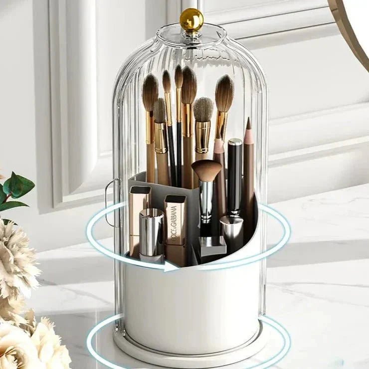 Hom & Ember – Elegant 360° Rotating Acrylic Organiser for a Sophisticated Touch - Hom & Ember