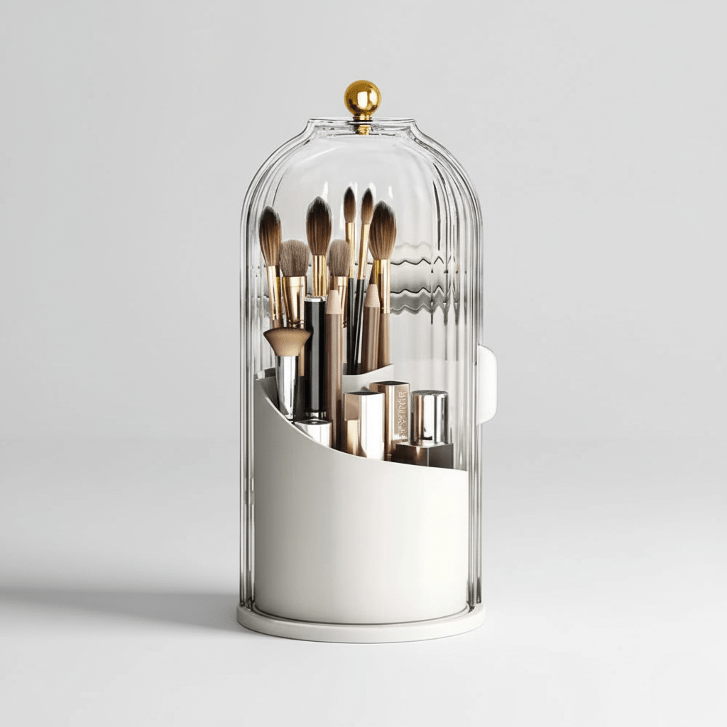 Hom & Ember – Elegant 360° Rotating Acrylic Organiser for a Sophisticated Touch - Hom & Ember