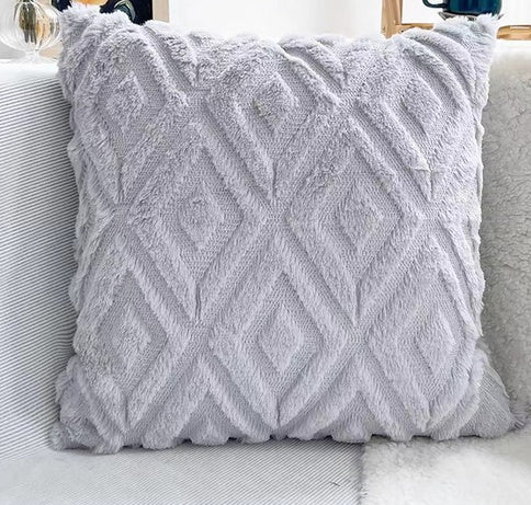 Hom & Ember – Elegant 3D Diamond Pattern Cushion Cover in Cotton and Linen for Stylish Living Spaces - Hom & Ember