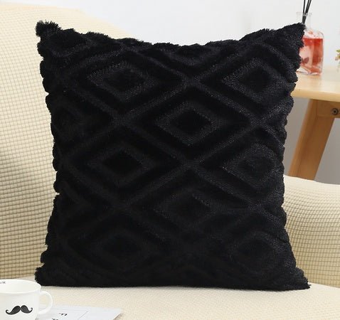 Hom & Ember – Elegant 3D Diamond Pattern Cushion Cover in Cotton and Linen for Stylish Living Spaces - Hom & Ember