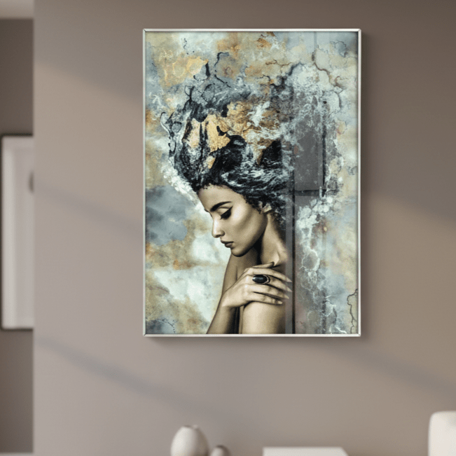 Hom & Ember – Elegant Abstract Canvas Depicting Feminine Beauty for a Serene Ambiance - Hom & Ember