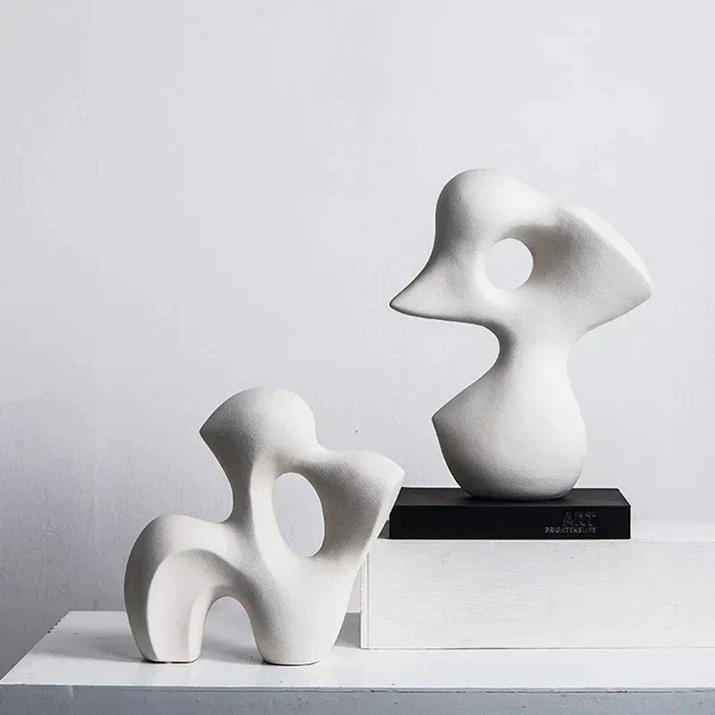 Hom & Ember – Elegant Abstract Ceramic Sculpture for a Serene Ambiance - Hom & Ember