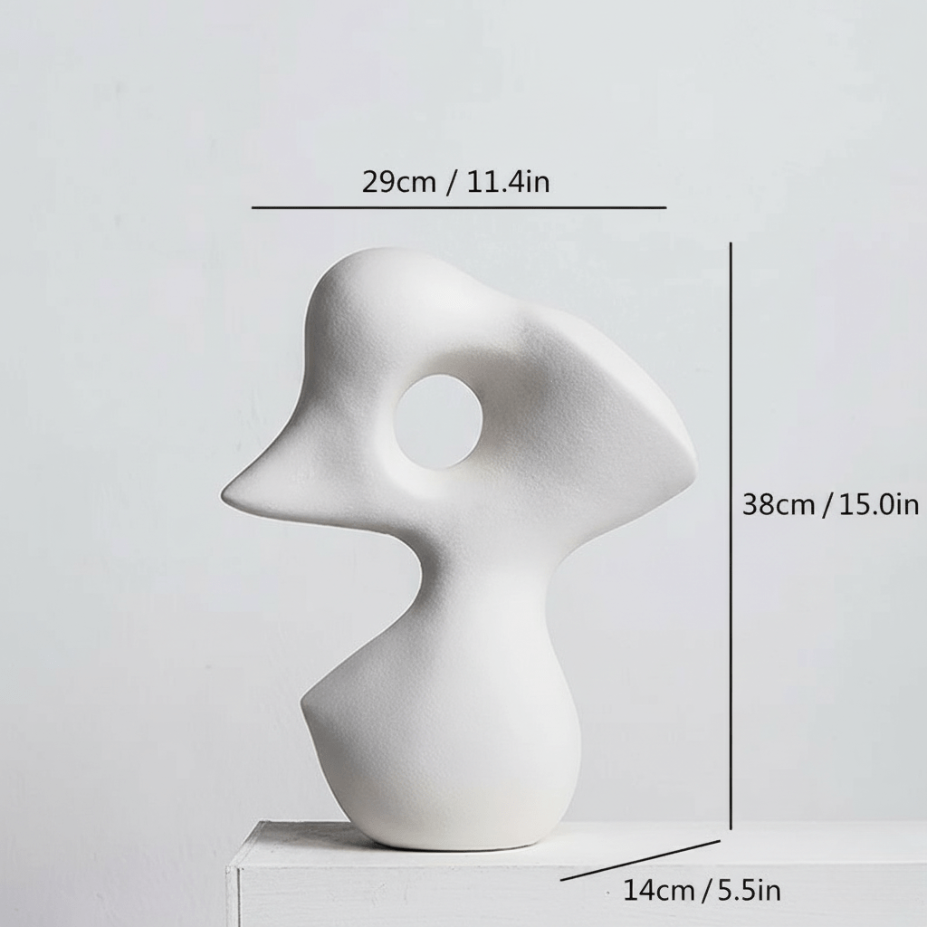 Hom & Ember – Elegant Abstract Ceramic Sculpture for a Serene Ambiance - Hom & Ember
