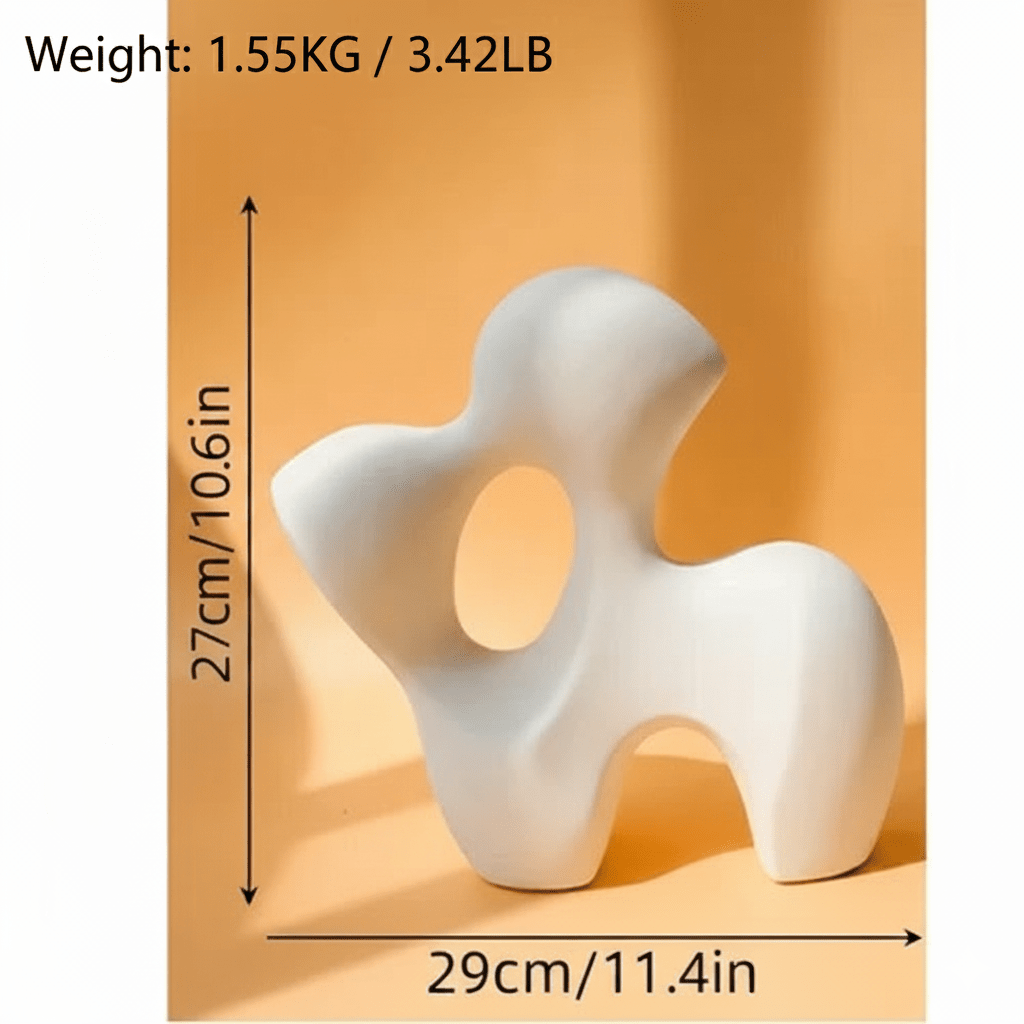 Hom & Ember – Elegant Abstract Ceramic Sculpture for a Serene Ambiance - Hom & Ember