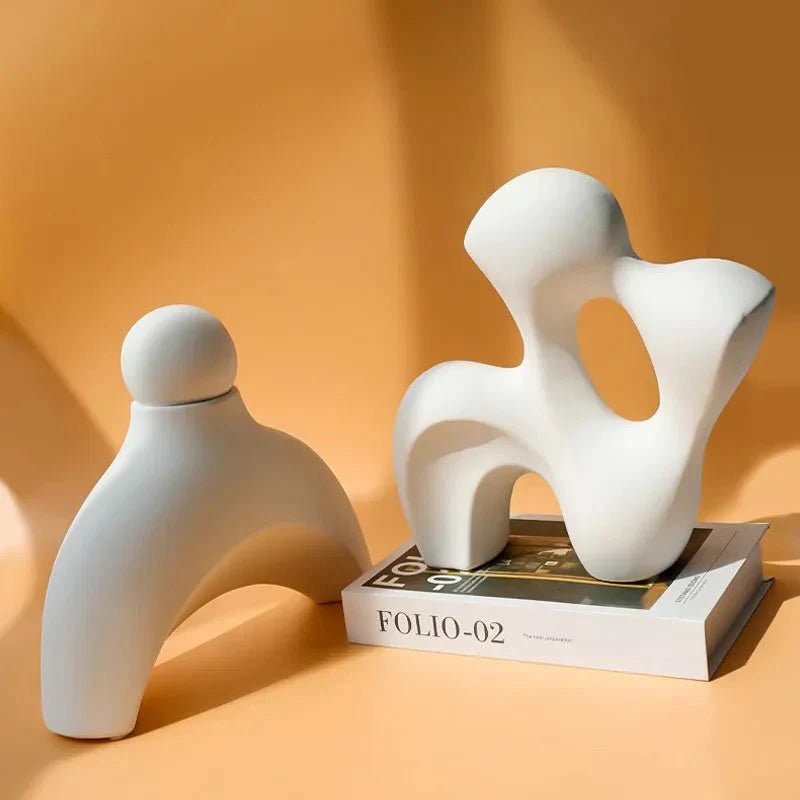 Hom & Ember – Elegant Abstract Ceramic Sculpture for a Serene Ambiance - Hom & Ember