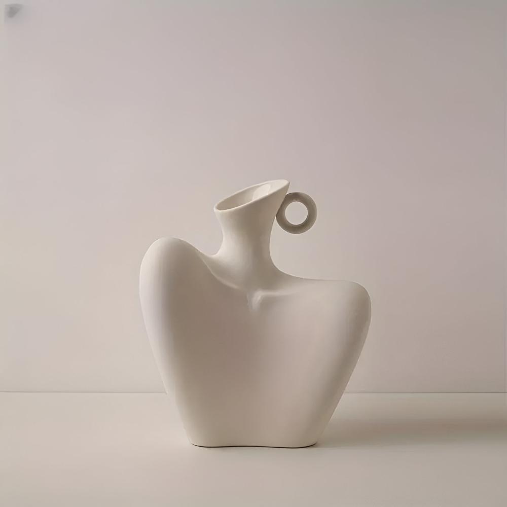 Hom & Ember – Elegant Abstract Ceramic Vase for a Serene Ambiance with Timeless Touch - Hom & Ember