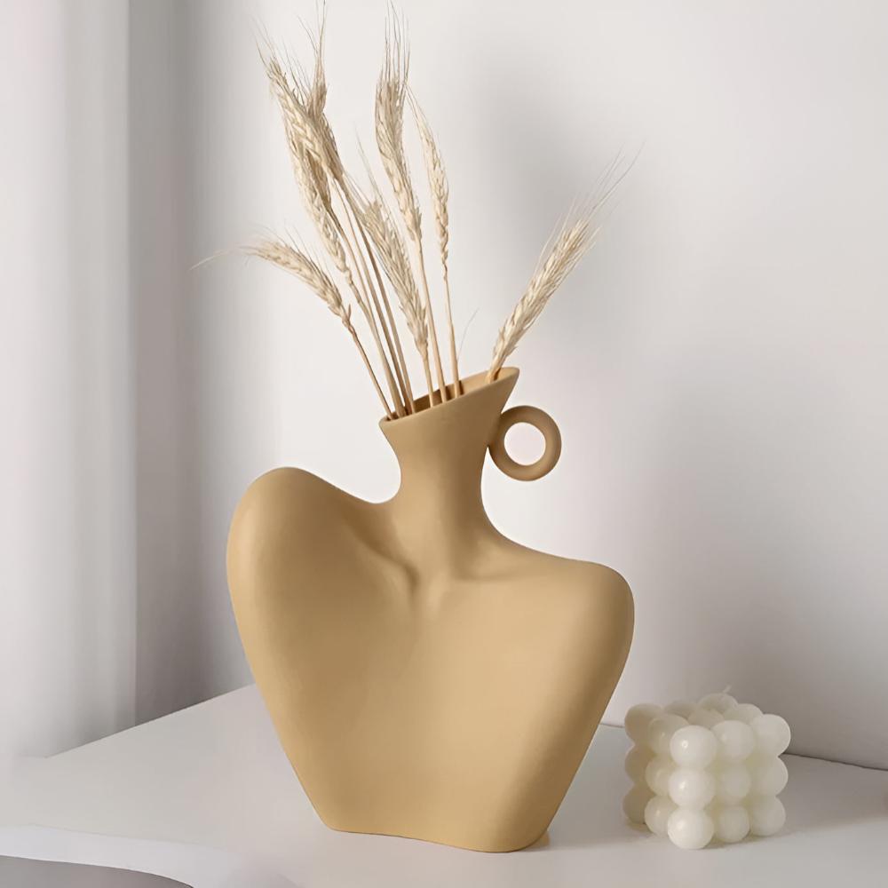 Hom & Ember – Elegant Abstract Ceramic Vase for a Serene Ambiance with Timeless Touch - Hom & Ember