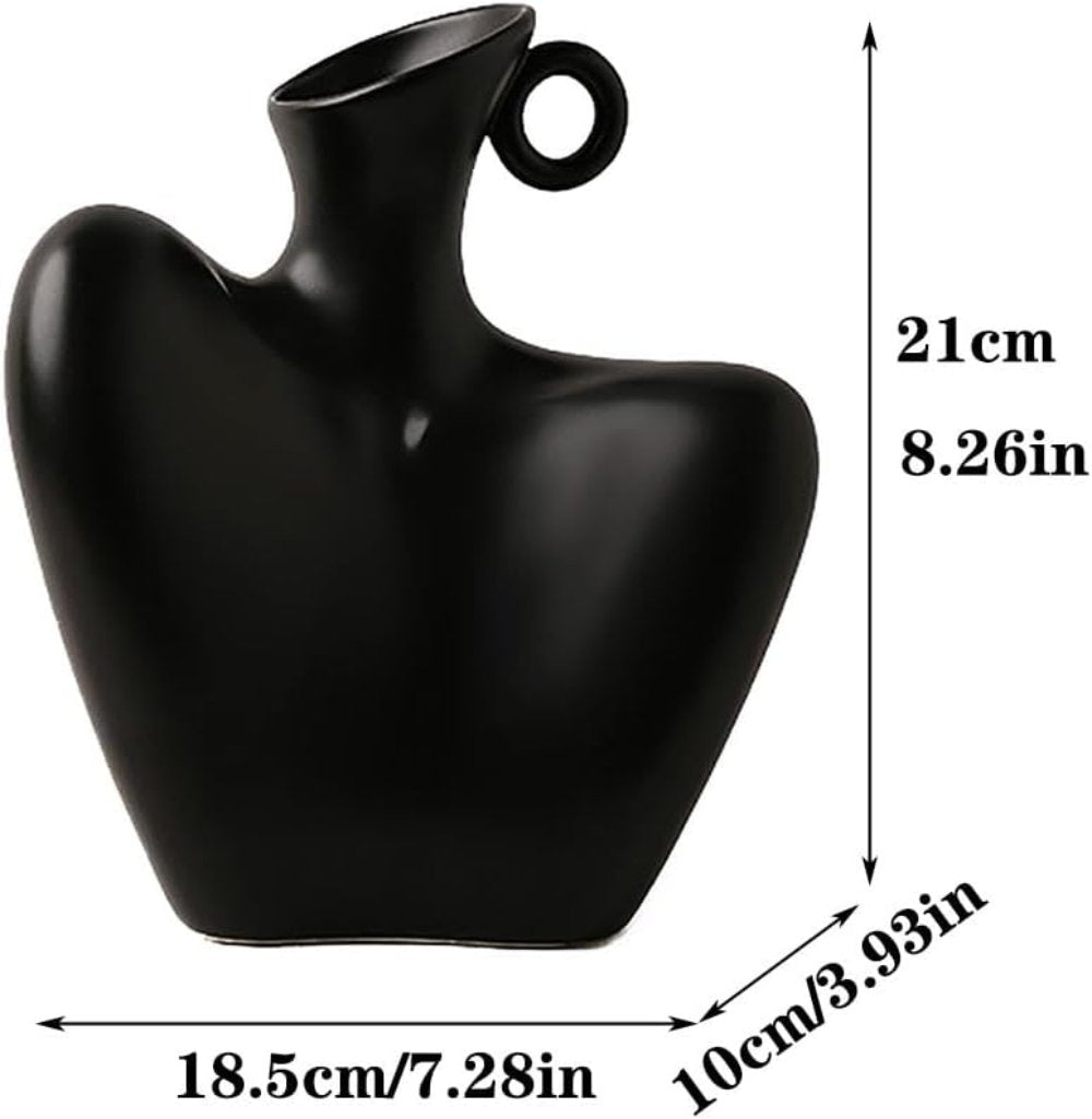 Hom & Ember – Elegant Abstract Ceramic Vase for a Serene Ambiance with Timeless Touch - Hom & Ember