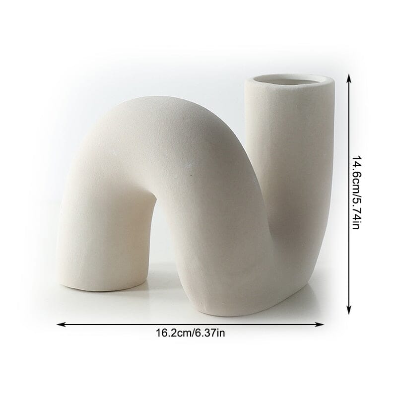 Hom & Ember – Elegant Abstract Ceramic Vase for Contemporary Interiors with Timeless Charm - Hom & Ember