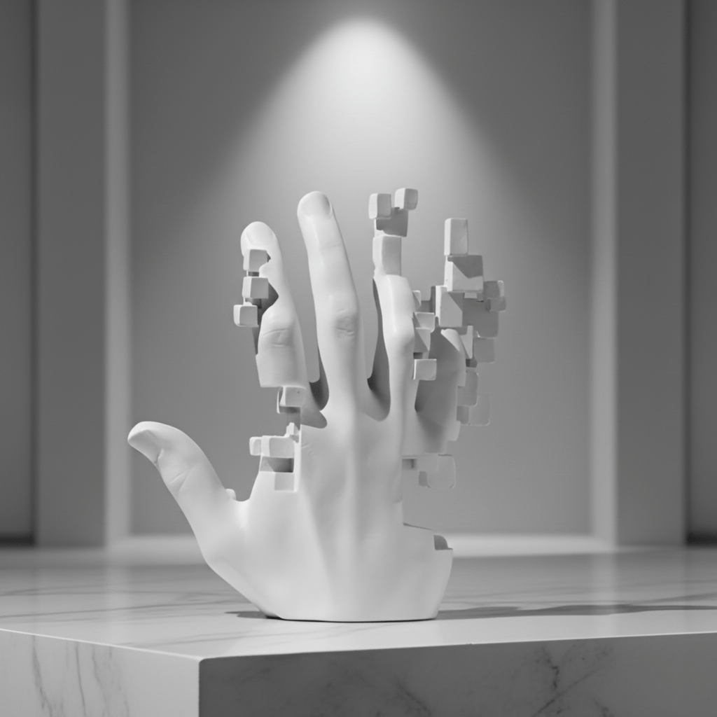 Hom & Ember – Elegant Abstract Hand Sculpture in Premium Resin for a Sophisticated Art Display - Hom & Ember