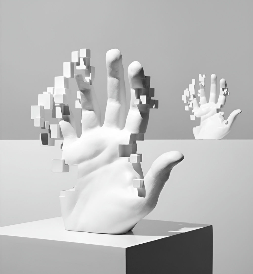 Hom & Ember – Elegant Abstract Hand Sculpture in Premium Resin for a Sophisticated Art Display - Hom & Ember